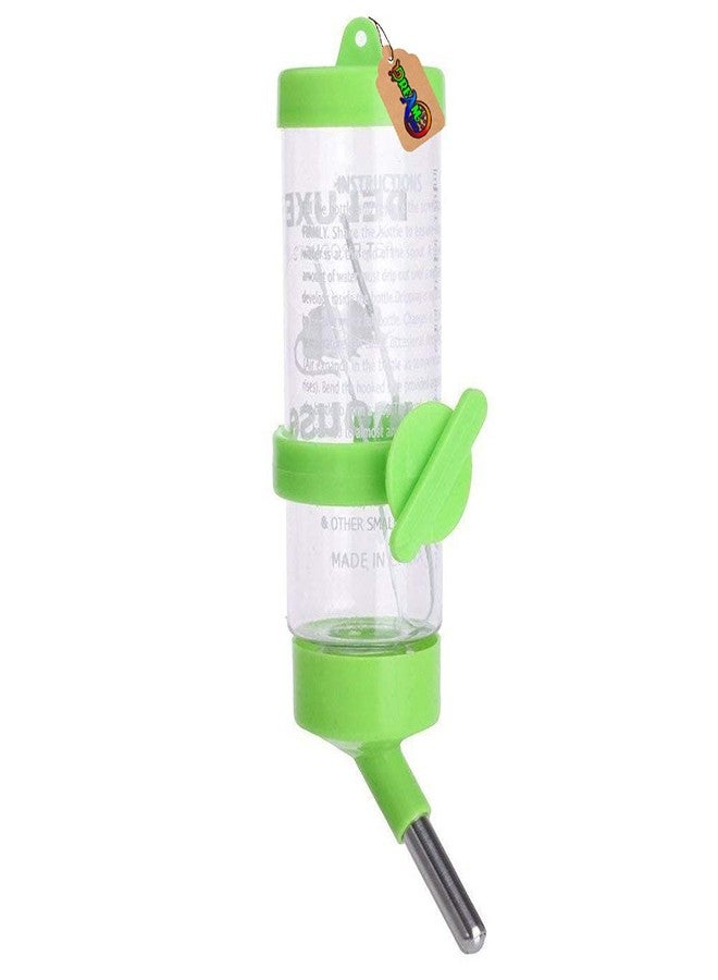 DreamAuro Leak Proof Cage Attachment Water Bottle Cum Feeder for Hamster, Guinea Pig, Rabbit, Puppy, Cat, Kitten, Dwarf, Gerbil, Mice and Ferret (250 ml, Green) - Image 1
